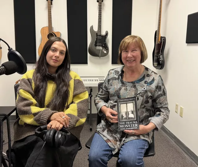 Saveria and Barb Dorrington in the Labs at Central Library.