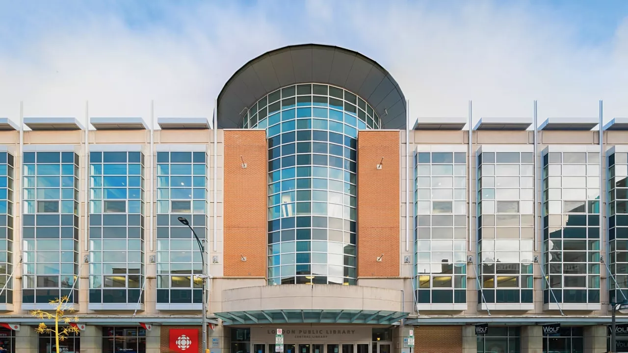 Photo of the front exterior of Central Library