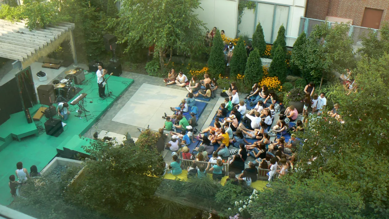A concert at the Rotary Reading Garden