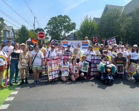 London Public Library staff celebrating London's Pride at Pride Parade