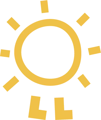 yellow sun walking