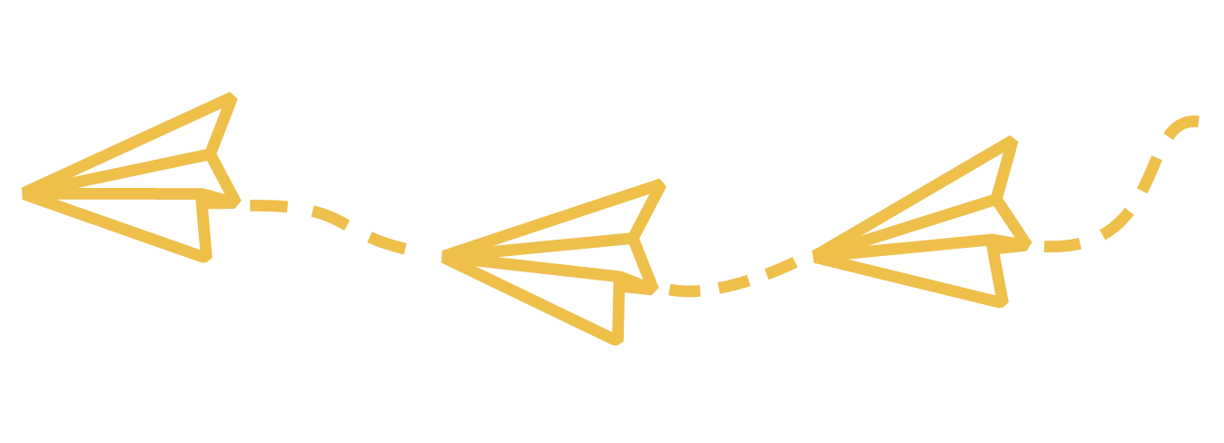 paper airplane graphic flying across