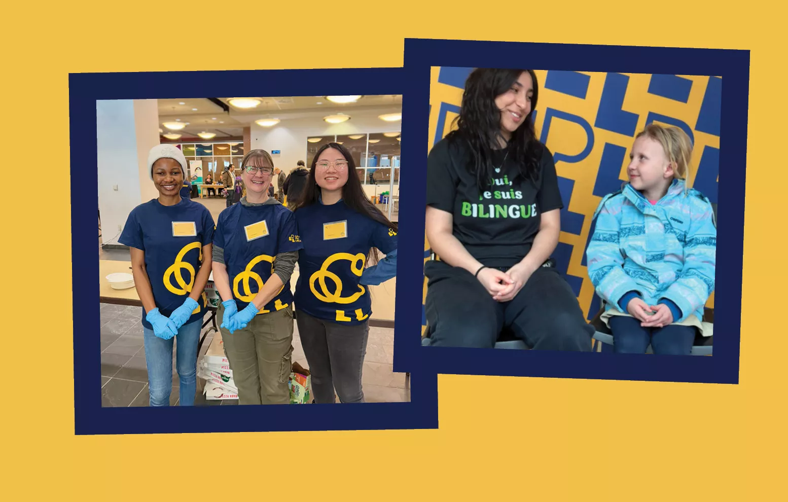 2 photographs of Library Volunteers at Central Library